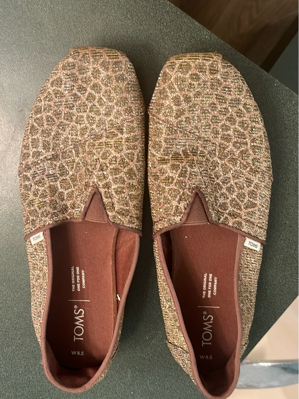 Toms Men’s Metallic Tan/Brown Slip-On Loafers